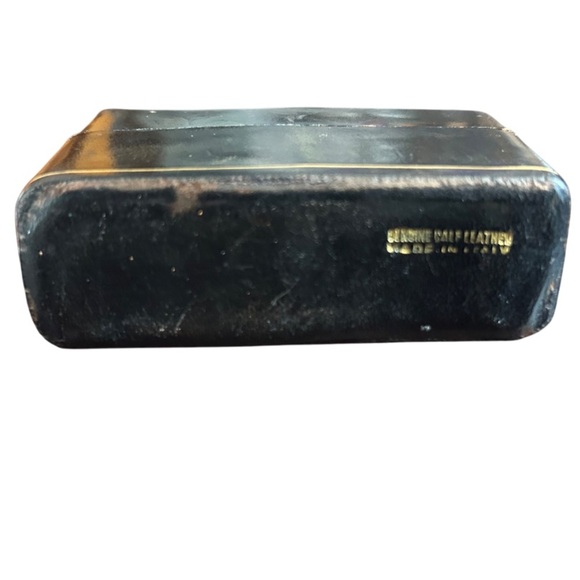 Vintage Wooden Dice & 3” Mini Playing Cards w/ Leather Case Game Set - Picture 4 of 6